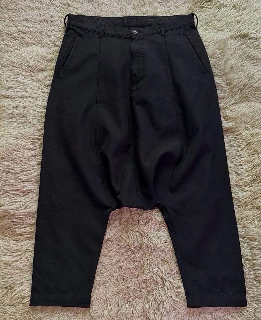 COMME des GARCONS ロゴ サルエルパンツ ウール ブラック