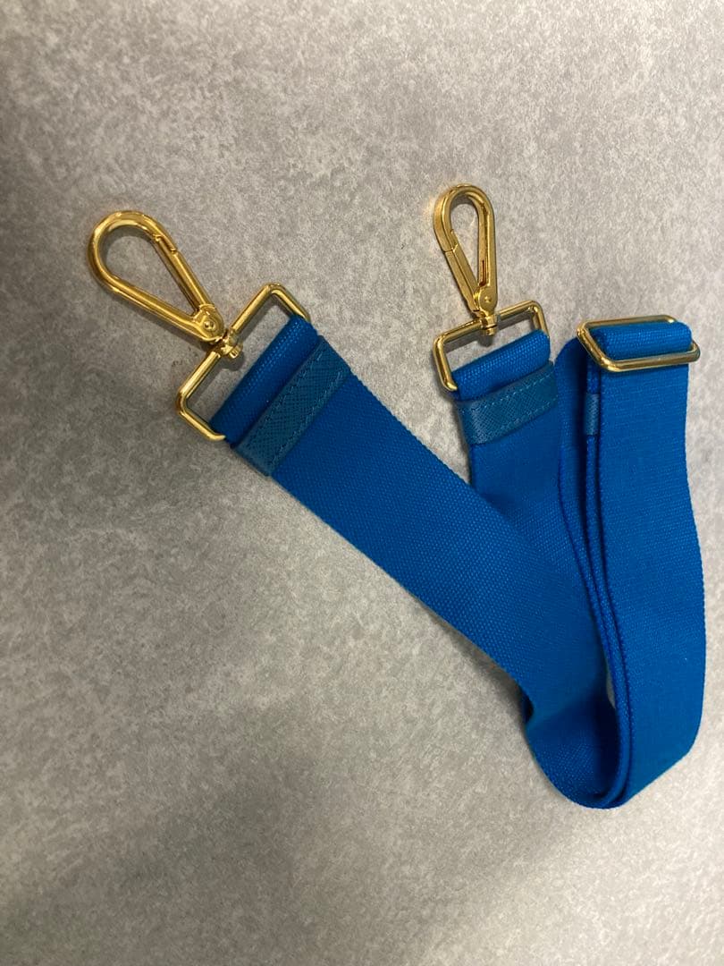 PRADA 青 カナパ ハンドバッグ