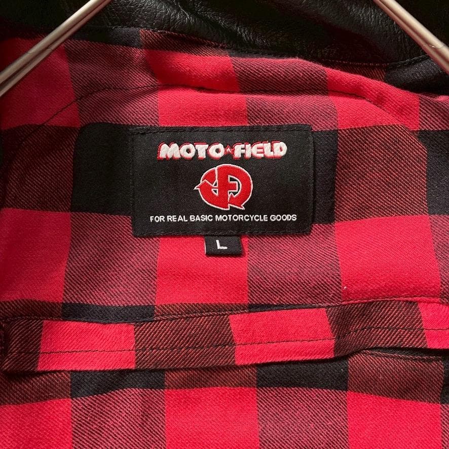 【なかじん】MOTO FIELD ライダースジャケット L レザー 黒