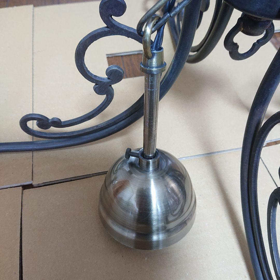 ガラスペンダントライト シャンデリア 4灯 照明器具 アンティーク サンヨウ