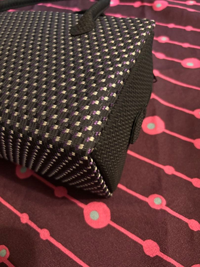 【新品購入 1度撮影のため使用 込 匿】利休バッグ 博多織 誠之輔 琥珀織 黒