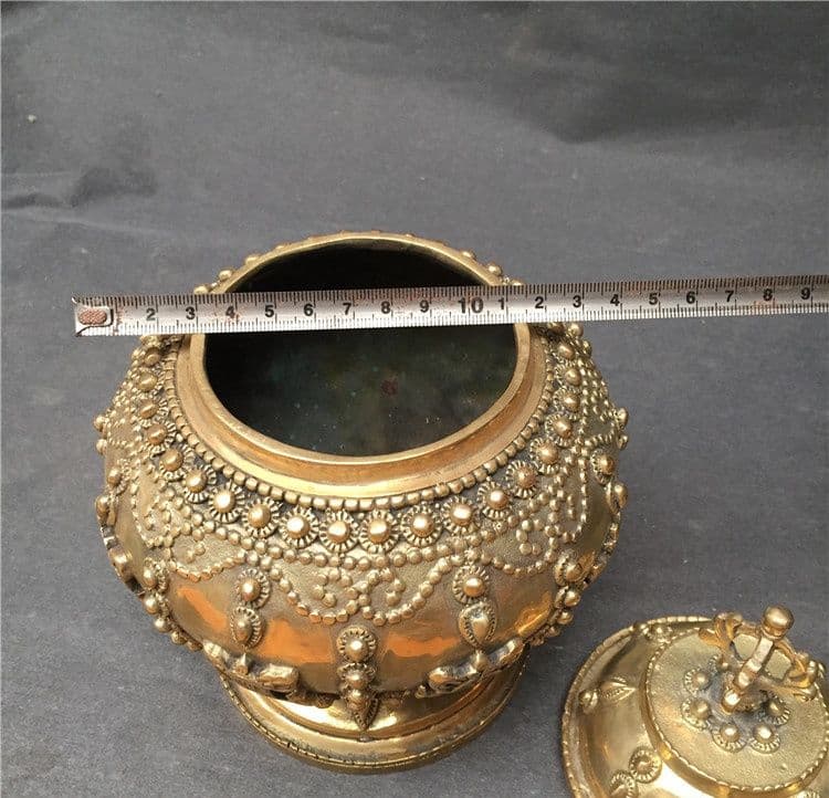 銅器 八宝缶 招財 聚宝缶 鎮宅 辟邪 開運 風水 置物 工芸品