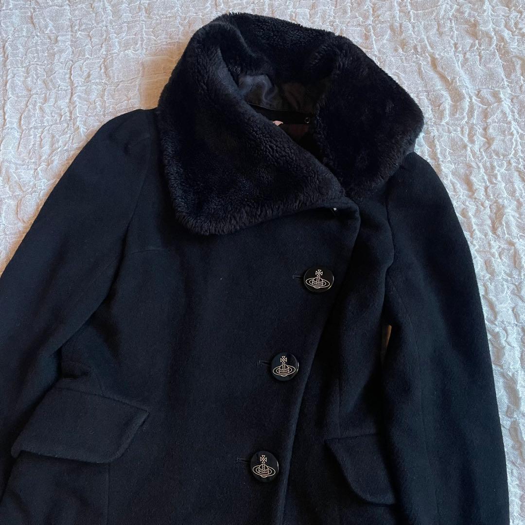 Vivienne Westwood ファーコート　オーブ　ボア　黒