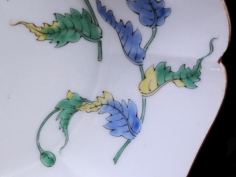 大聖寺伊万里　色絵　芙蓉の図　膾皿　F041AS-CQv