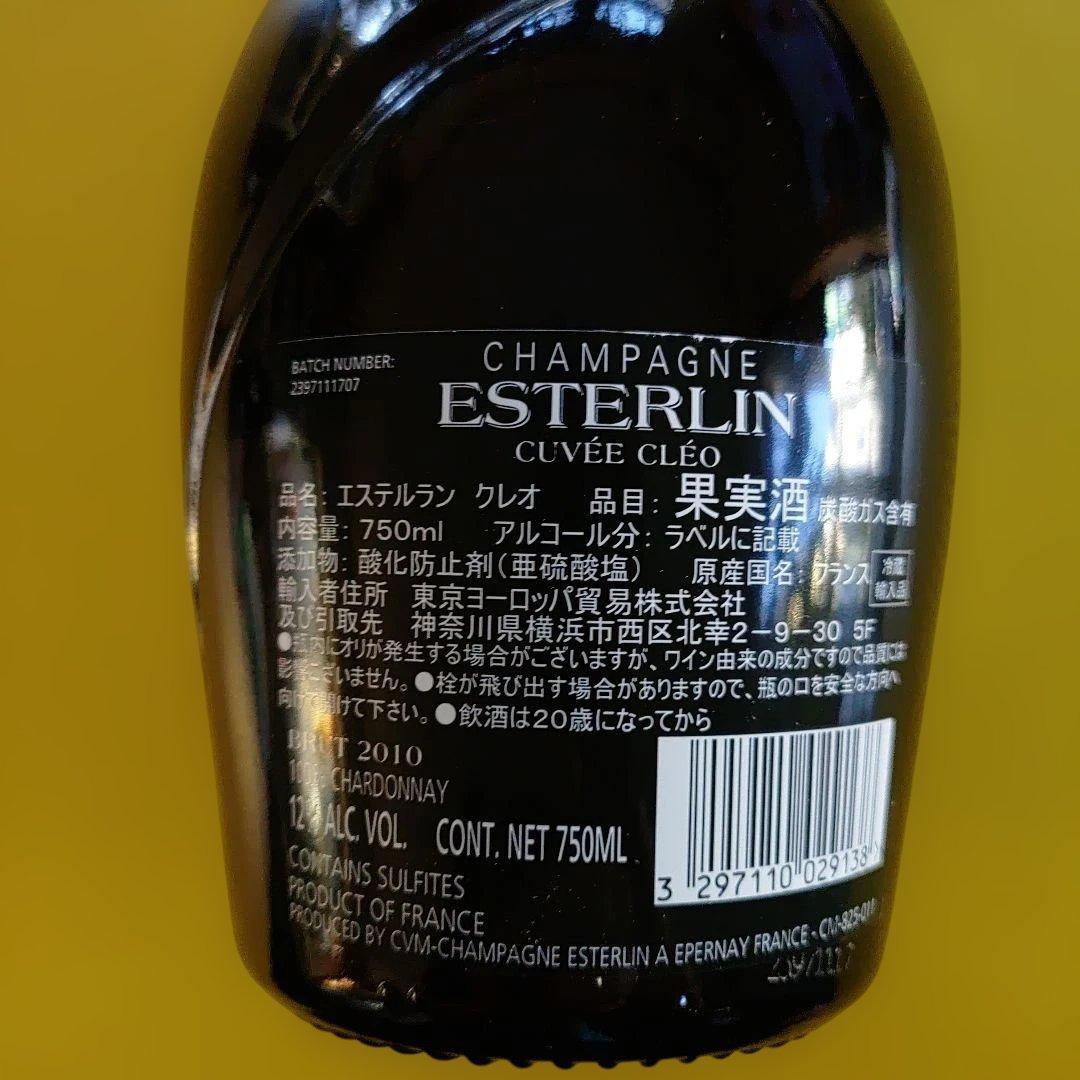 Ｂoko　ビンテージ　シャンパーニュ　エステルラン2010　2本セット