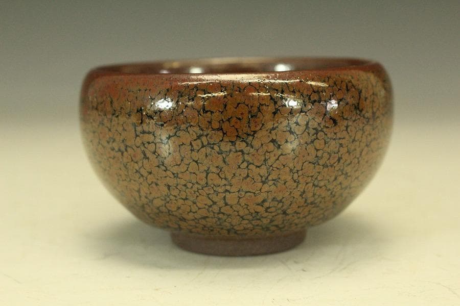 中国美術 油滴天目 在銘 碗 φ8.8cm(LC511)