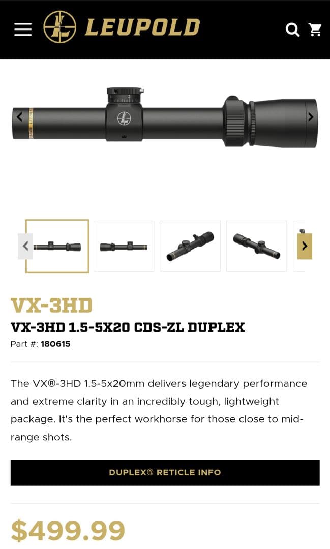 リューポルド Leupold VX-III 1.5x-5x20 LPVO