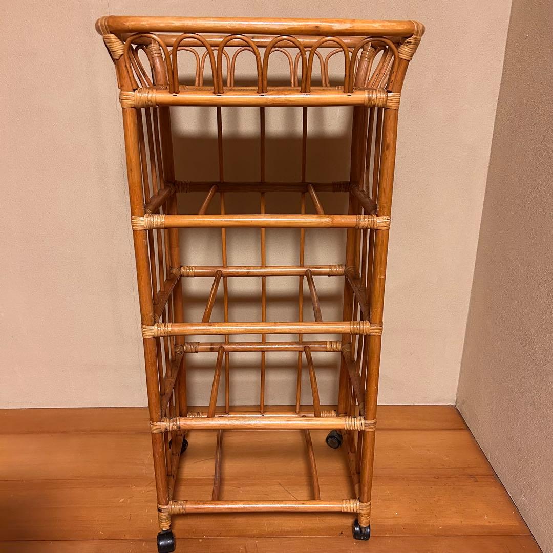 ラタン　ランドリーチェスト　棚