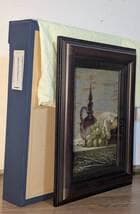 【真作】絵画　角坂優子　油彩4号　ぶどうのある静物　箱・黄袋入　X119