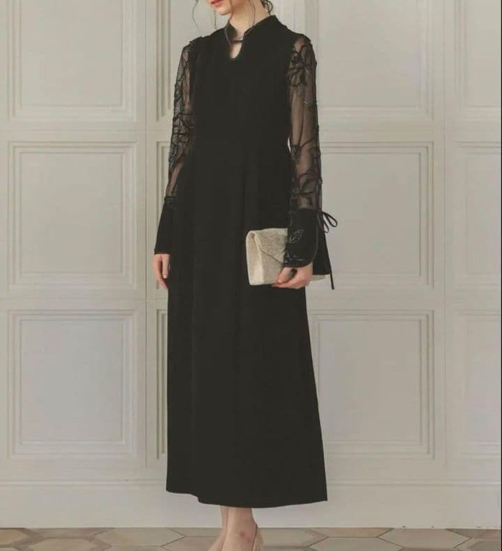 【美品】niana レース ワンピース ドレス 結婚式 お呼ばれ 低身長さん