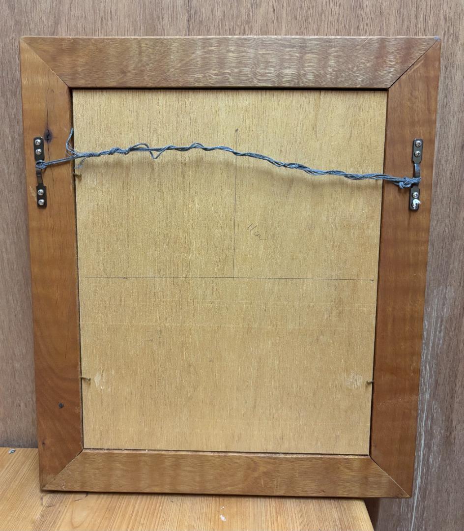 油彩画「無題」（ハンドメイド木製額縁付き）