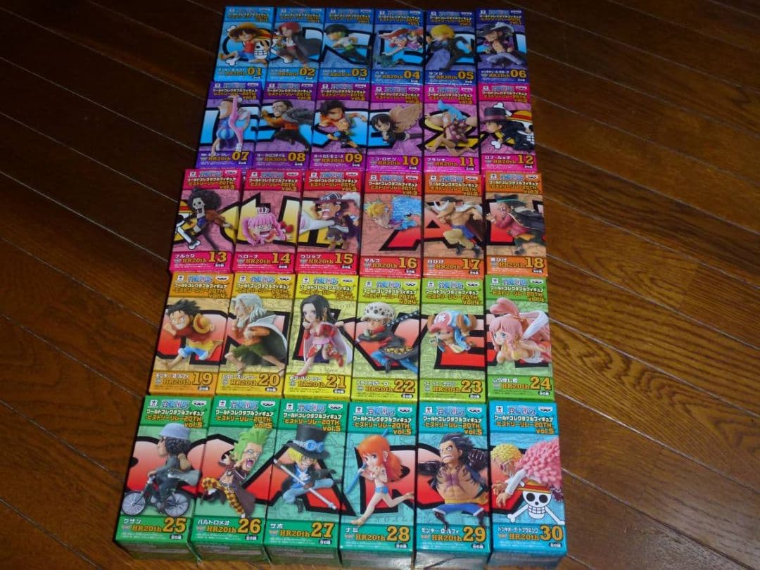 ワンピース　ワールドコレクタブルフィギュア　20th リレー　30種セット