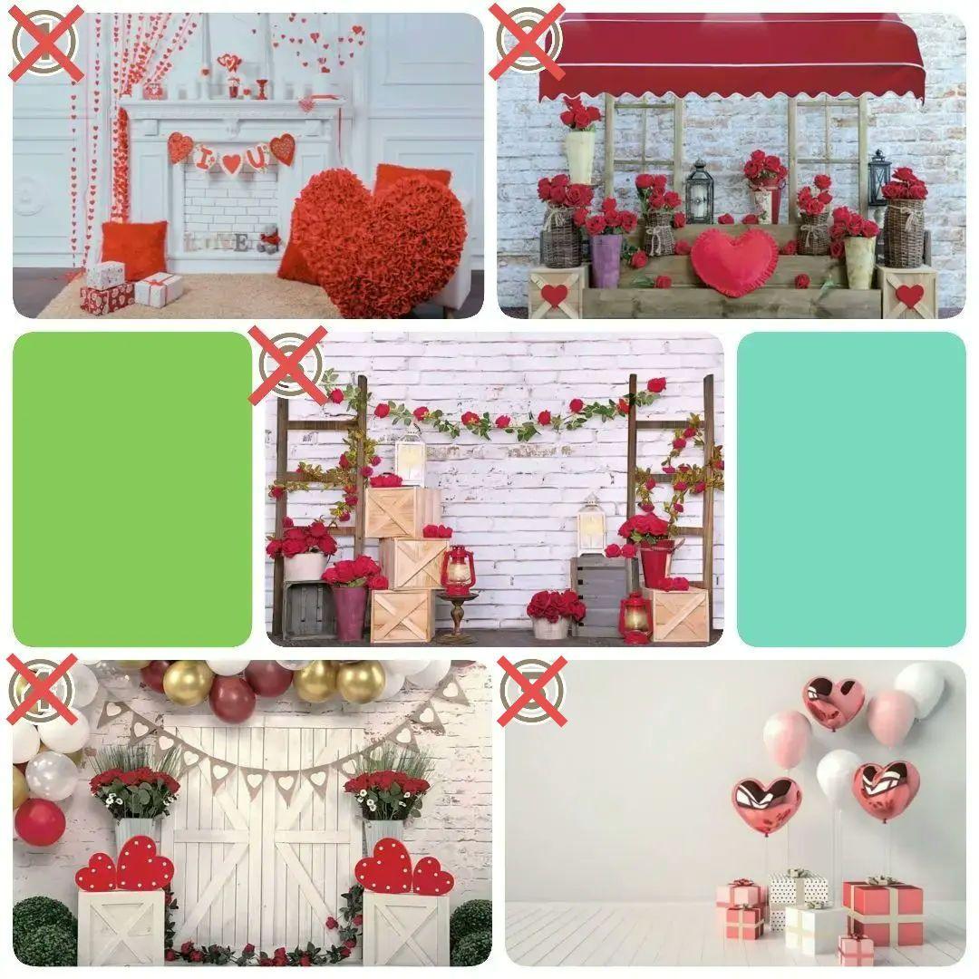 背景布　【　ハートH　】　サンプル　バレンタイン、ニューボーンなど♪