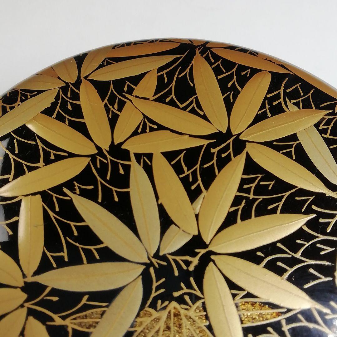 Ｔ８３５　棗　『竹林蒔絵』『平棗』『雲斎 作』　共箱　茶道具