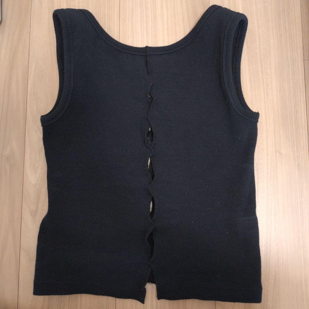 シシクイ　タンクトップ　holed north / BLACK