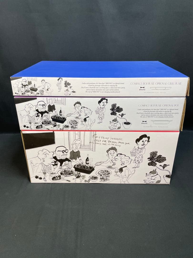 ブルーノ ホットプレート BOE021-RD（レッド）プレートセット　1341