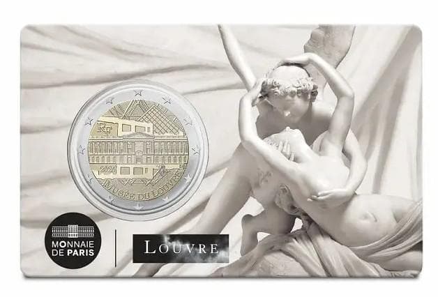 2025 フランス ルーブル美術館 2 ユーロ 白銅貨 4枚セット
