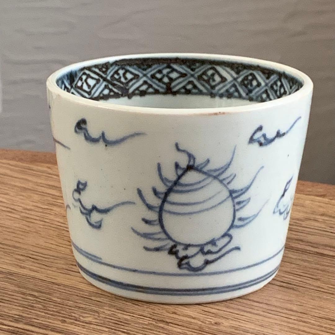 蕎麦猪口 古伊万里 龍 染付 1客