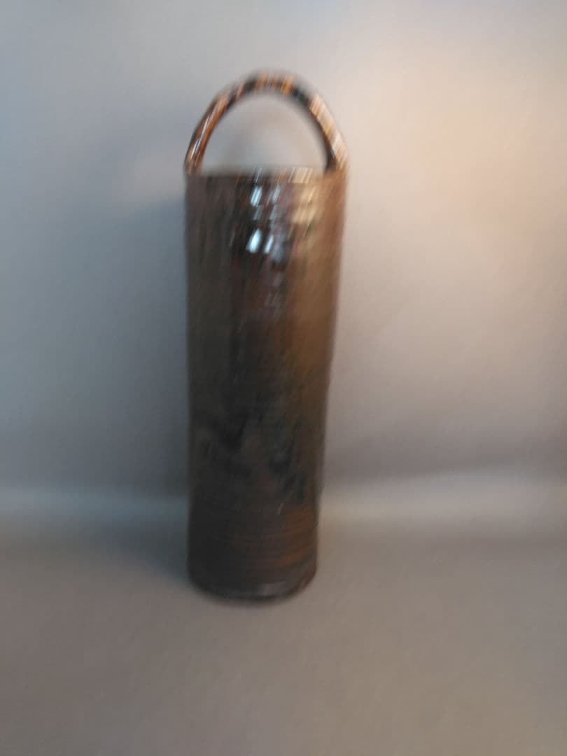 瀬戸、手付花瓶　加藤作介造