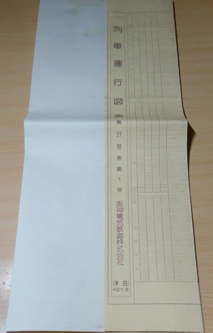 阪神電鉄 列車運行図表 平成21年3月改正