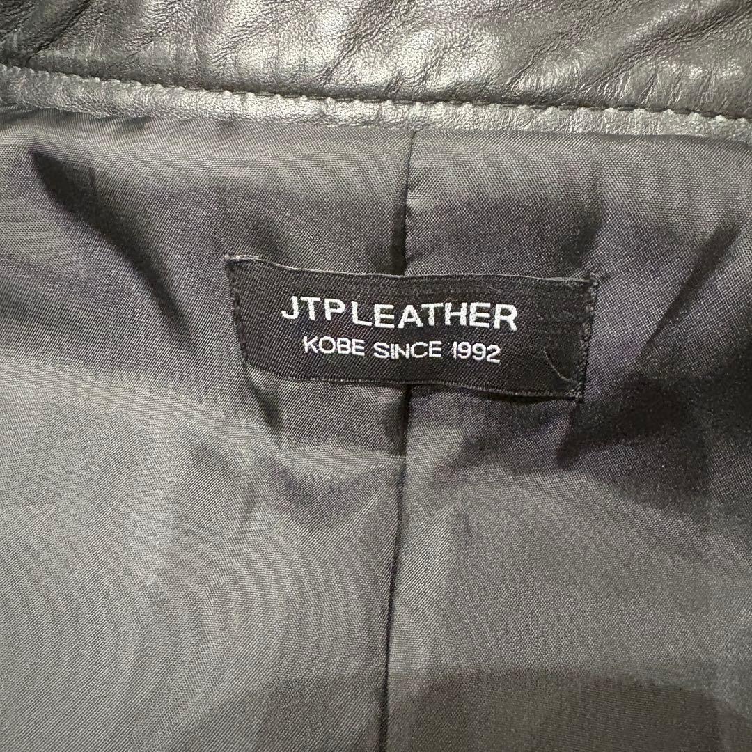 未使用品 JTPLEATHER 黒 シングル ライダース ジャケット M