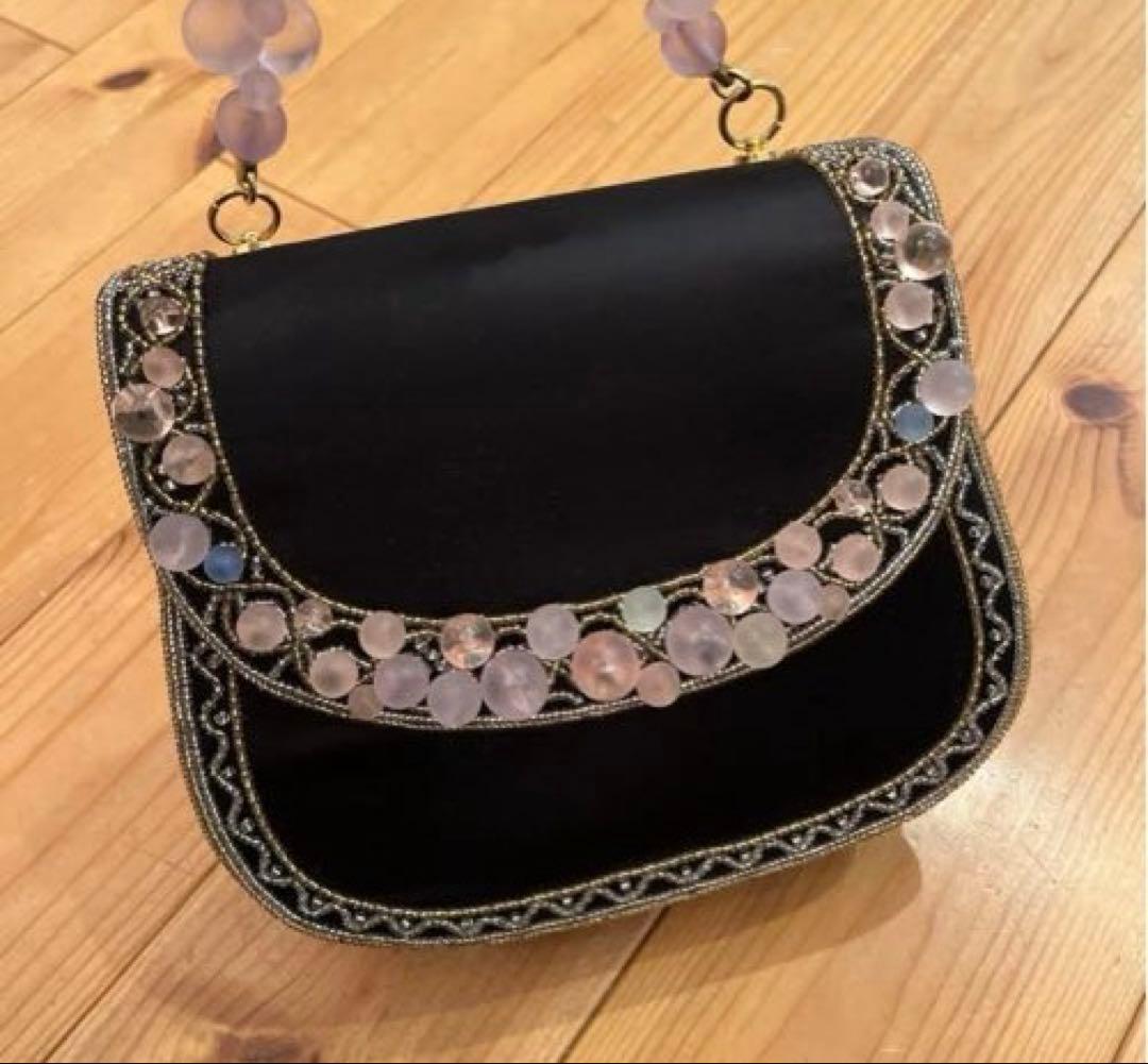 にゃん太郎LUMY　はしもと　ハンドバッグ　皇室御用達　高級　ビーズバック