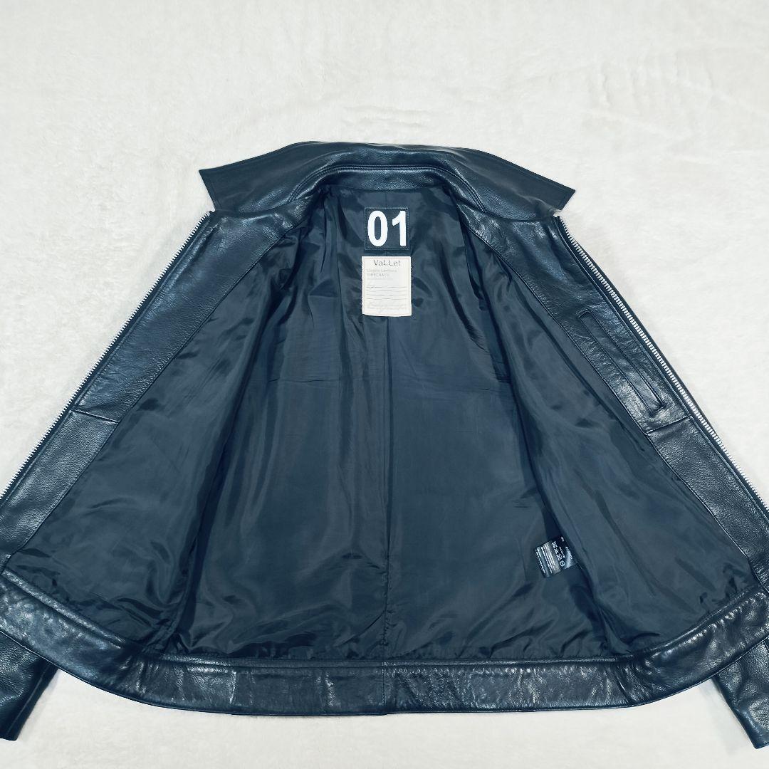【美品☆XL】ヴァレット VALLET 01 シングルライダースジャケット　黒