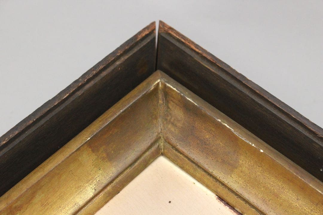 No4847 額装　宮坂昌夫　「釧路河口初冬」　油彩画　SM号　風景画　送料無料