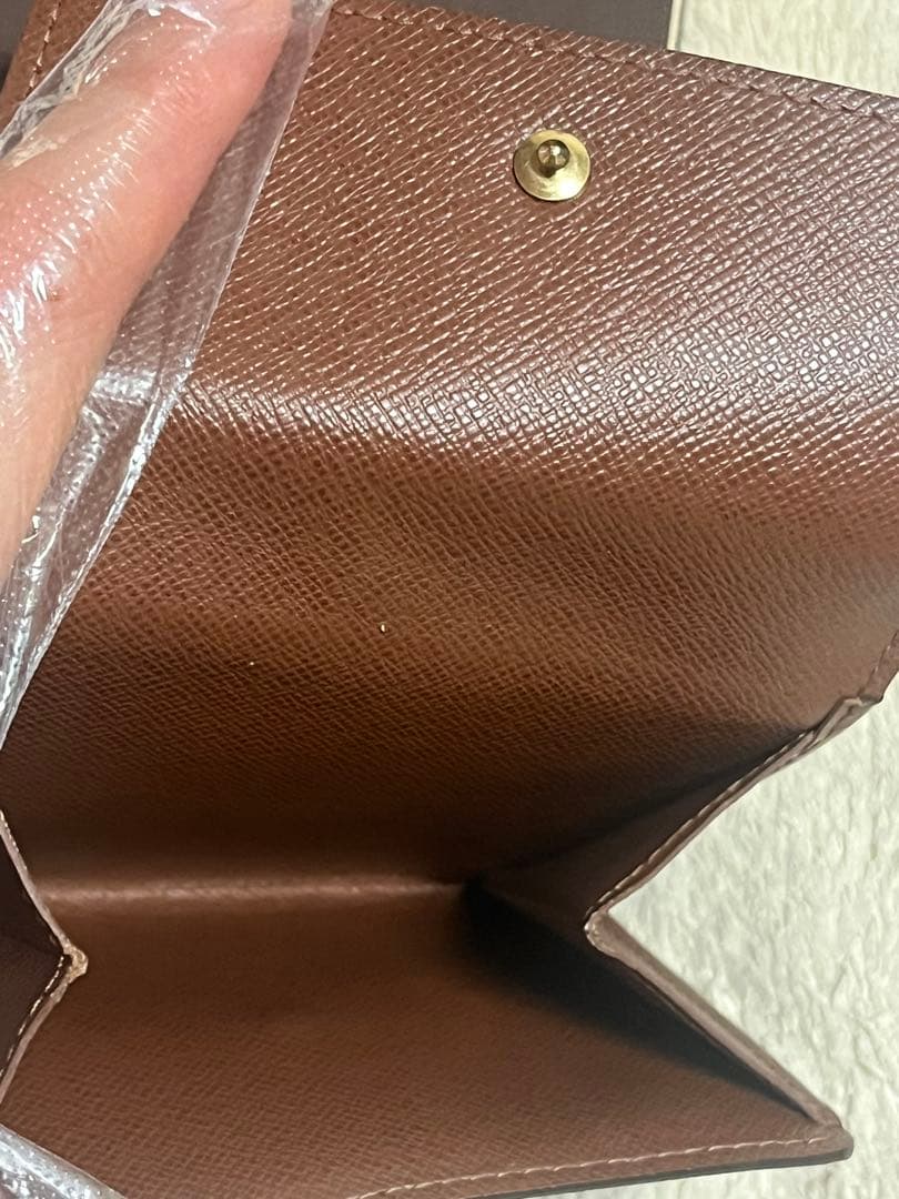 美品 ルイヴィトン モノグラム三つ折財布 Wホック