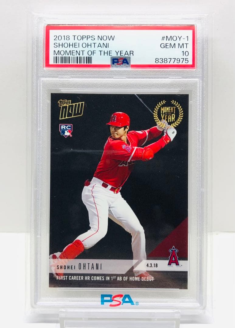 PSA10 大谷翔平 2018 Topps moy-1 メジャー初ホームラン！