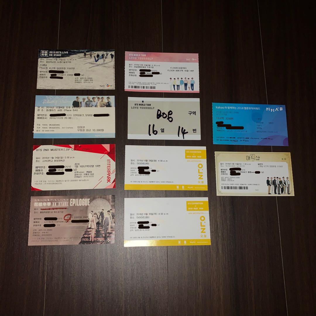 [使用済み] BTS コンサート 展示会 チケット　半券 レア