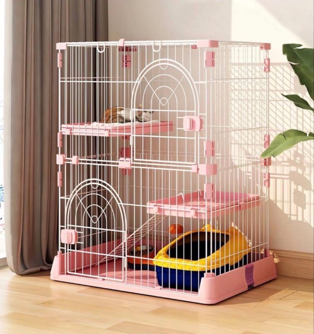 JPJieAnXin 猫ケージキャットケージ 2段スリム