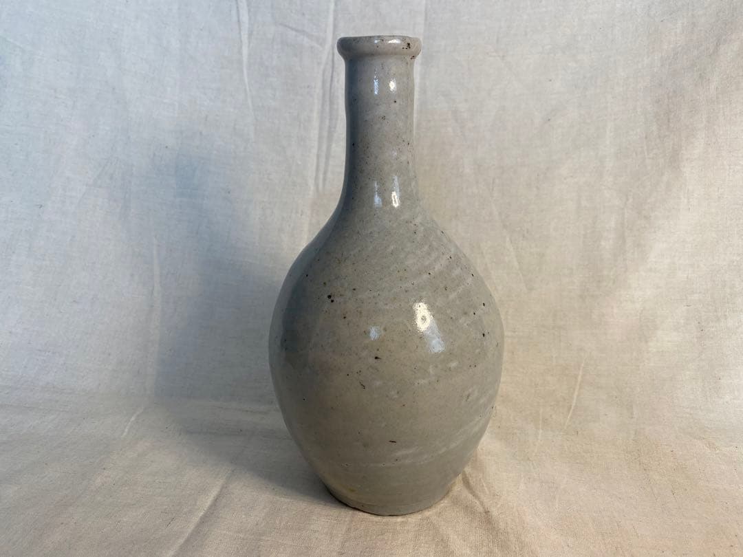 李朝　白磁　小壺　古玩　アンティーク　朝鮮陶器