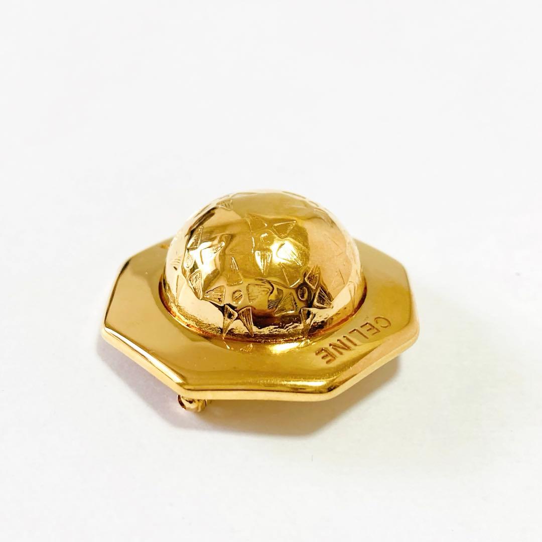 CELINE スターボール ブローチ ゴールド ヴィンテージ A258017