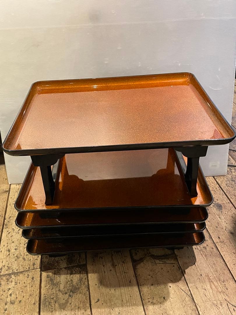 お膳台　年代物　5点　脚付　おまとめ　工芸品　御膳台　お盆　和風