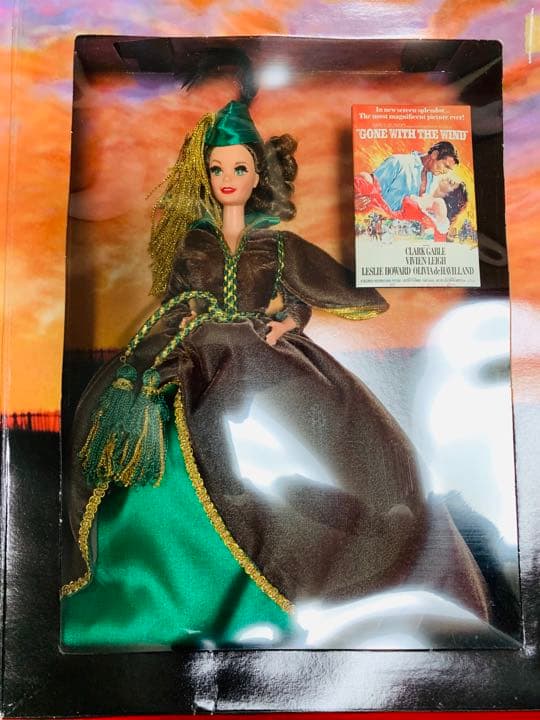 バービー人形「風と共に去りぬ」グリーンカーテンドレスのスカーレット/新品、未開封
