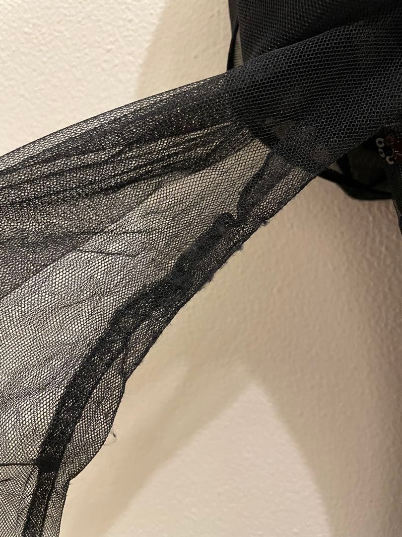 【LEJA】Ｓサイズ チュールロングスリーブリーフ Ｉラインワンピースドレス