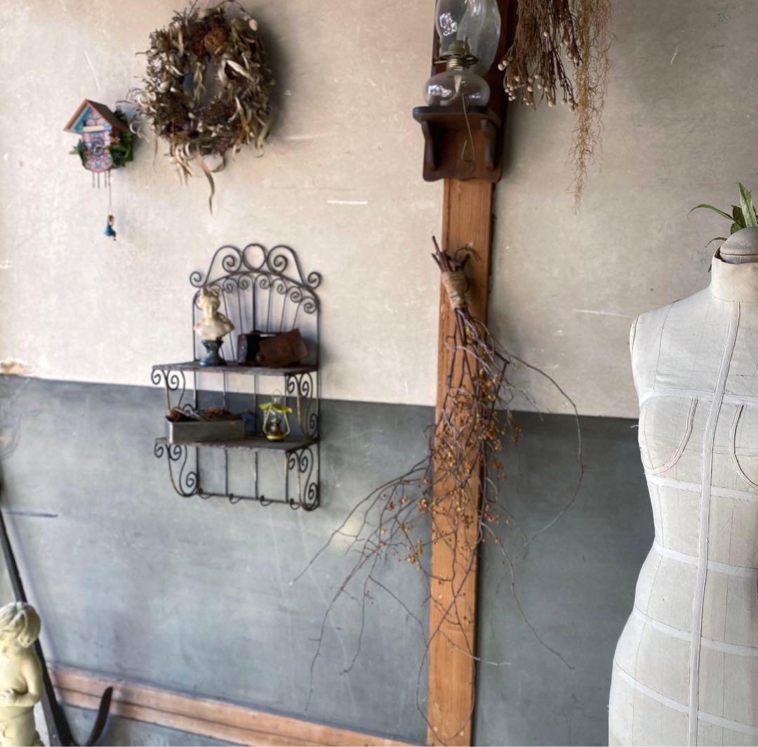 ビンテージ  アイアン ウォールラック