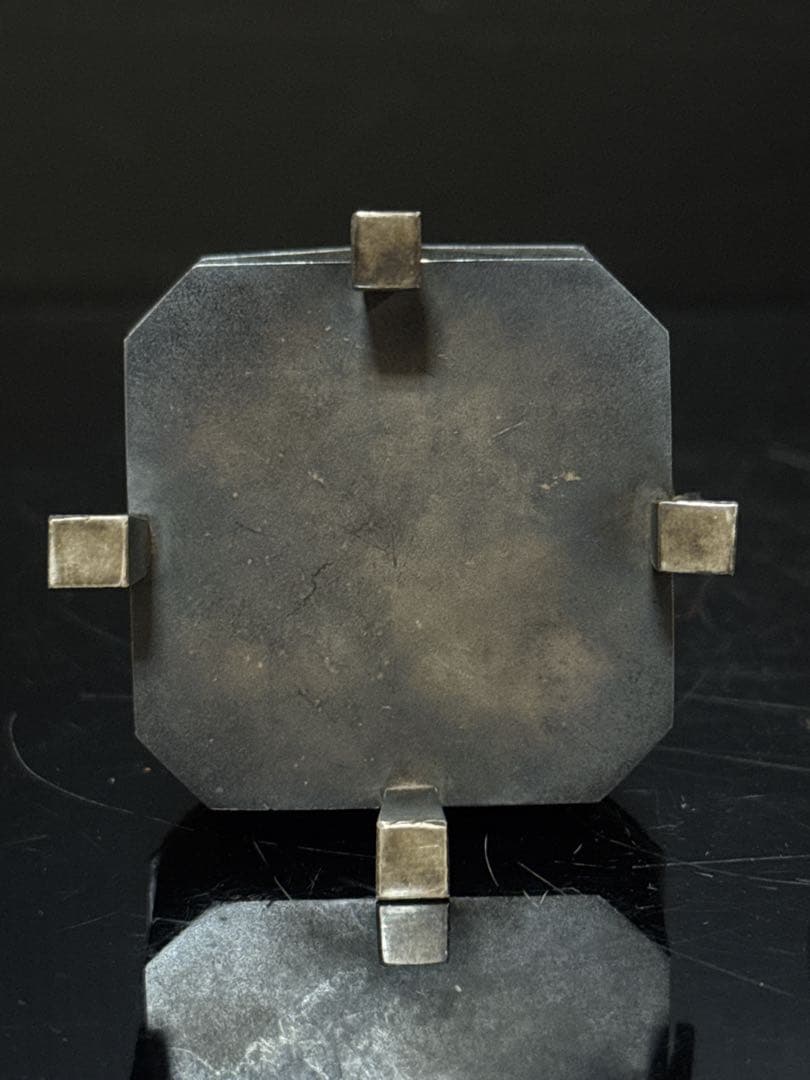 純銀 菊紋付 足付 ボンボニエール 箱 約87.5g