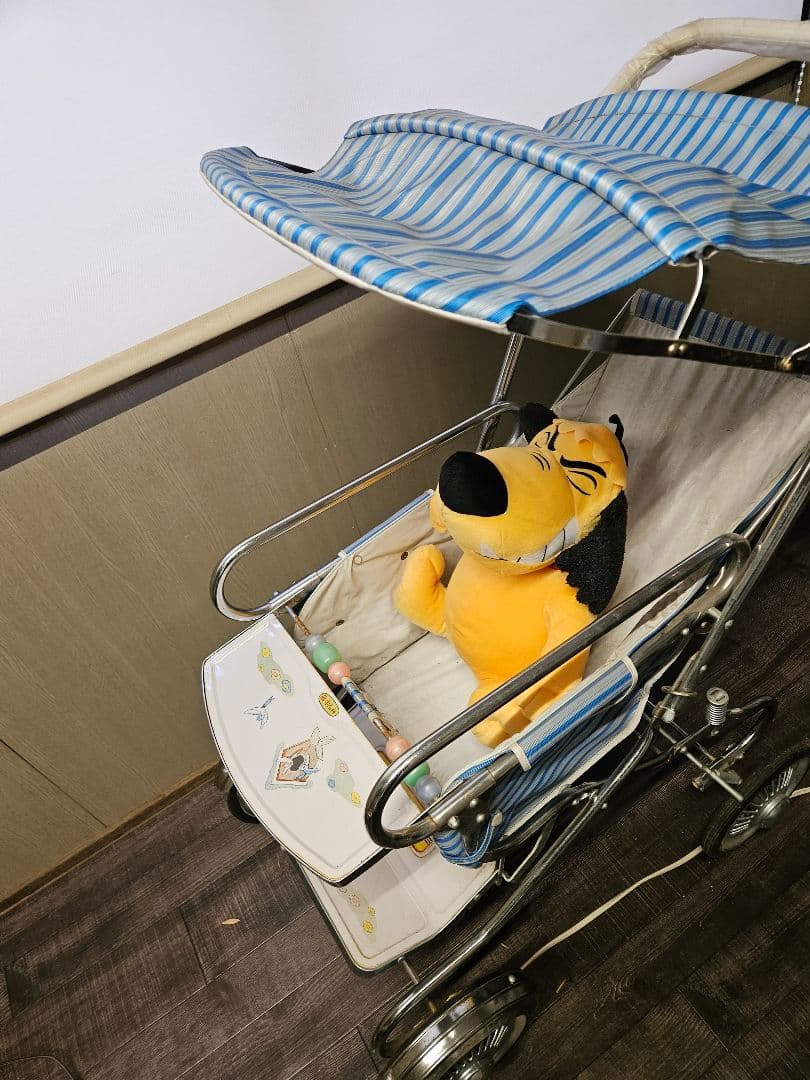 ベビーカー 昭和レトロ 東京 TOKYO さつき号 青 ブリキ