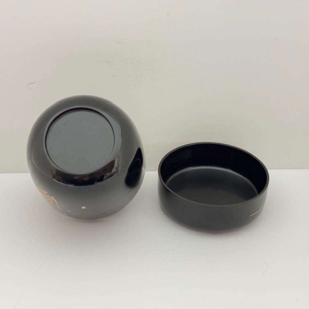 茶道具 輪島 浜崎貞鳳 蘭蒔絵棗 共箱 茶道