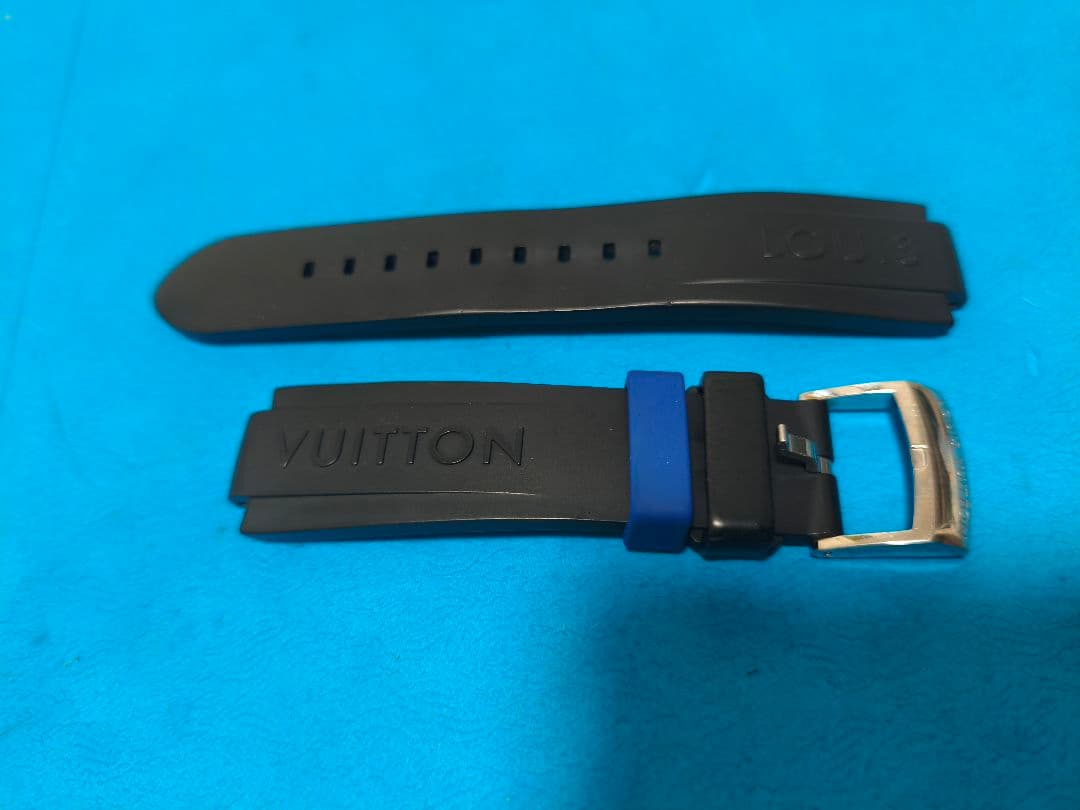 LOUIS VUITTON ネイビー ラバーベルト　ルイ・ヴィトン　タンブール