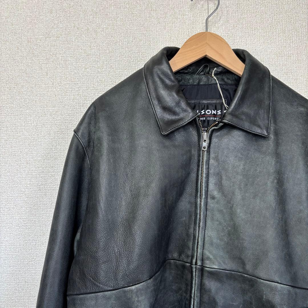 ウィルソンズ　レザージャケット　本革　トラッカー　アメリカ古着　L 2711