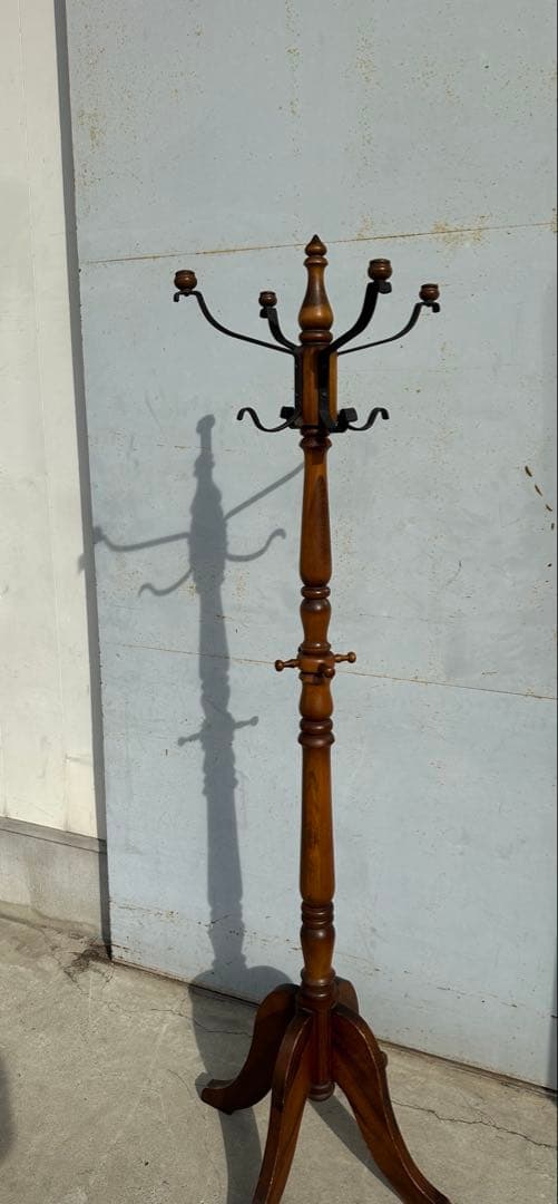 カリモク アンティーク コロニアル ハンガーラック ポールスタンド