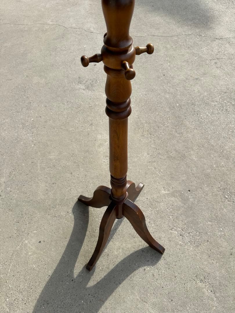 カリモク アンティーク コロニアル ハンガーラック ポールスタンド