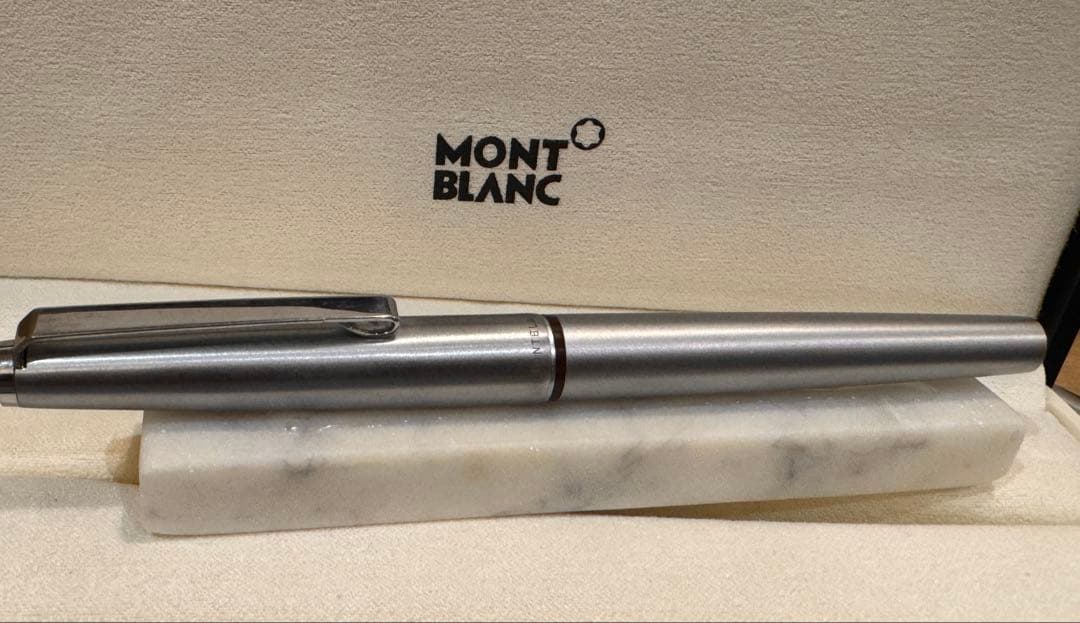 【美品】モンブラン No300 万年筆シルバー&ボルドー