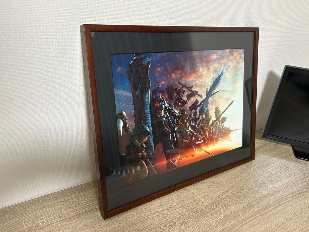 モンスターハンター　20周年額装アート　ハンターエディション