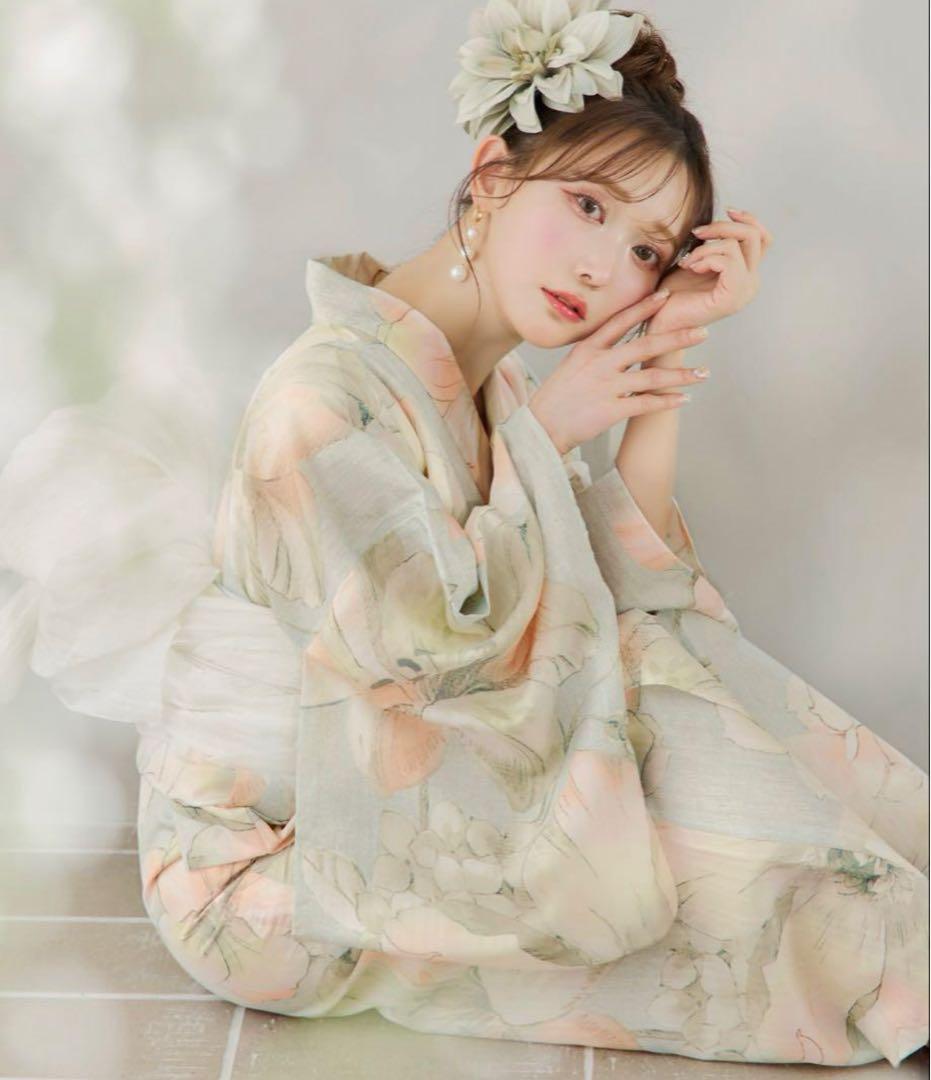 sugar nine 浴衣 帯 帯飾り セット アイシーミントフラワー浴衣