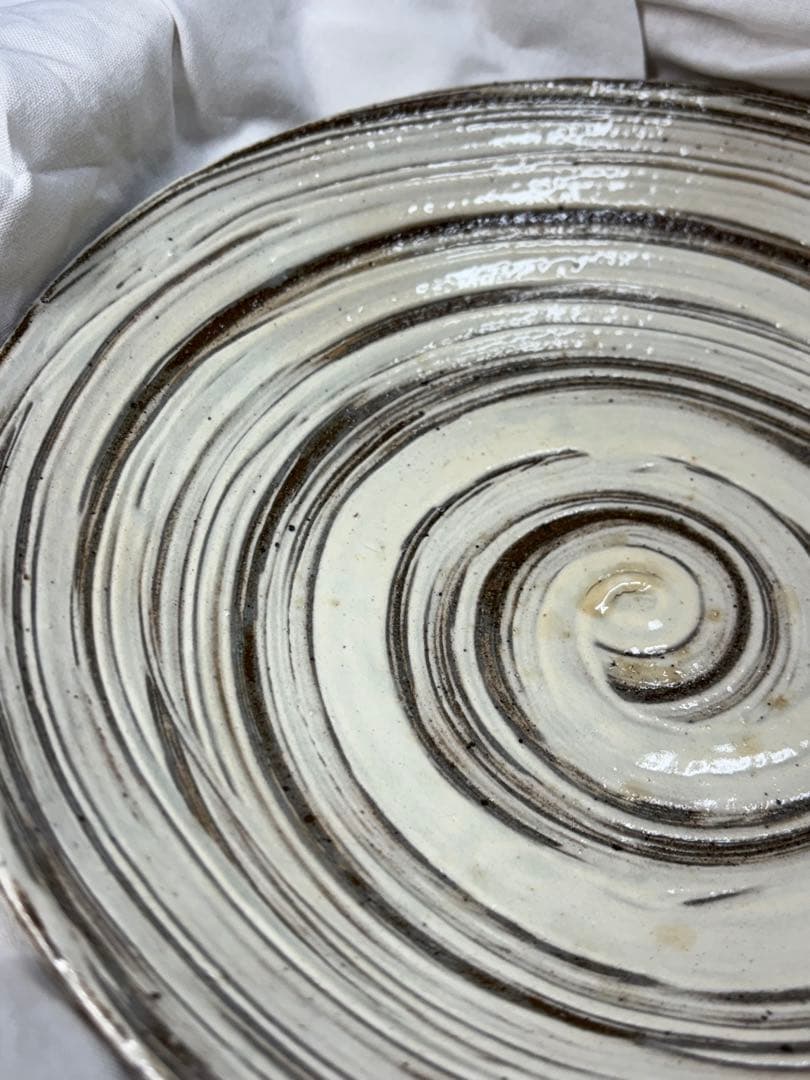 【未使用品】京焼 澤村陶哉造 音羽山麓 刷毛目 陶芸 陶哉造 陶器 皿