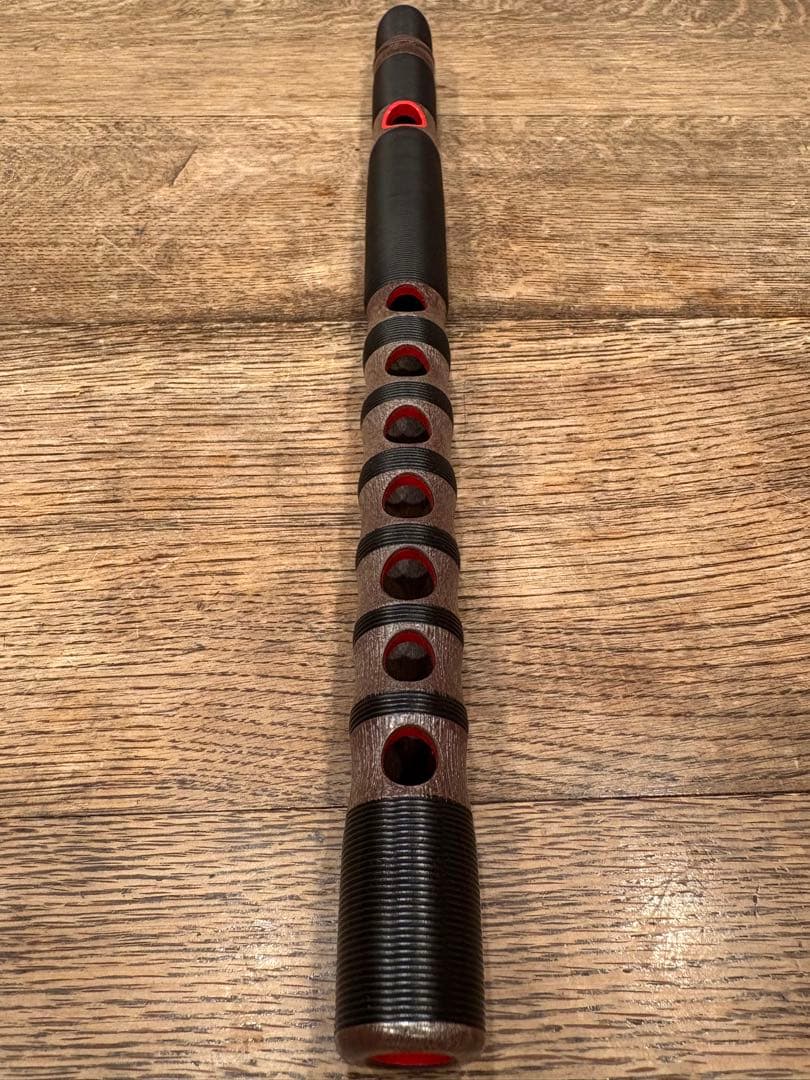 龍笛 横笛 雅楽 樹脂性 クリーニング済み 絞り染めの袋付き